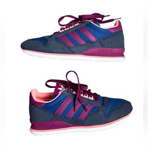 Adidas Women's Navy and Magenta Sneakers